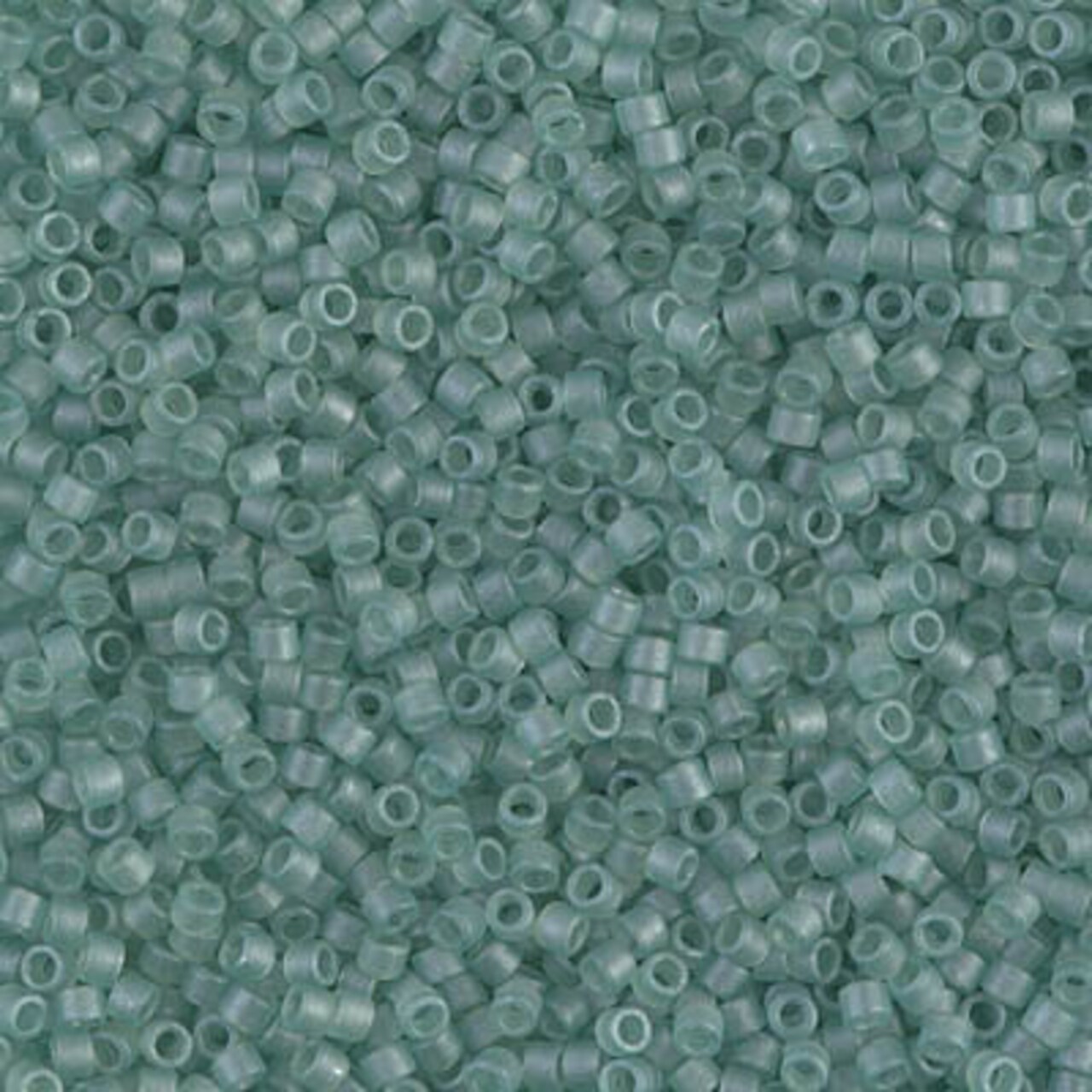 Miyuki Delica Bead 11/0, DB0385, Matte Sea Glass Green Luster, 5 grams